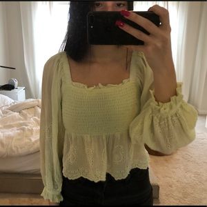 American Eagle soft yellow top